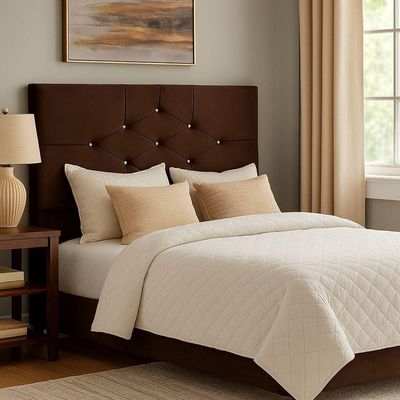 Cabeceira Cama Box Queen 195 Cm Virgínia Marrom