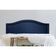 Cabeceira Queen Curva Luxo 160x60 Courino Azul - Tachas Fumê