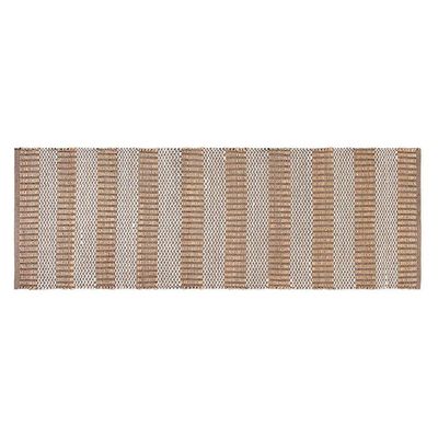 Tapete Copa E Cia Sense Nature Aisha Natural Com Listras - 60 X 180 Cm