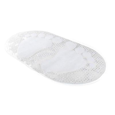 Tapete Para Box E Banheiro Antiderrapante Oval Com Ventosa - Plasvale Transparente