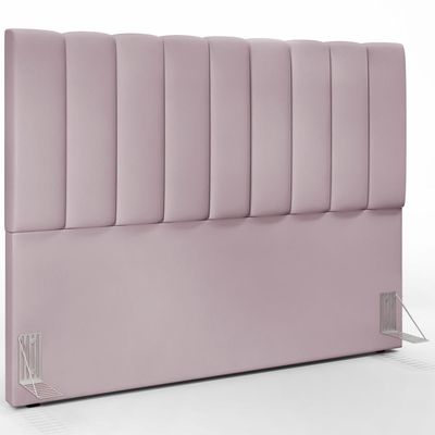 Cabeceira Cama Box Casal King 195 cm Dália W01 Suede Rosê - Lyam Decor