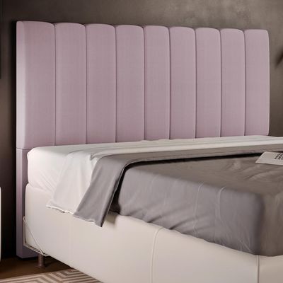 Cabeceira Cama Box Casal King 195 cm Dália W01 Suede Rosê - Lyam Decor