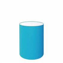 Cúpula Abajur E Luminária Cilíndrica Vivare Cp-7006 ø18x25cm - Bocal Nacional Azul-turquesa