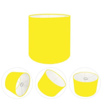 Cúpula Abajur E Luminária Cilíndrica Vivare Cp-7005 ø18x18cm - Bocal Nacional Amarelo