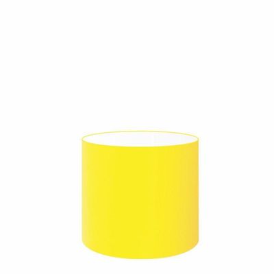 Cúpula Abajur E Luminária Cilíndrica Vivare Cp-7005 ø18x18cm - Bocal Nacional Amarelo