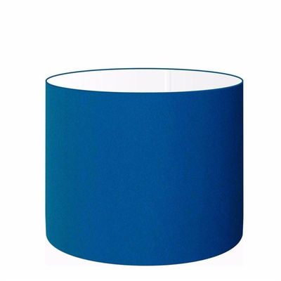 Cúpula Abajur E Luminária Cilíndrica Vivare Cp-7019 ø40x30cm - Bocal Nacional Azul-marinho
