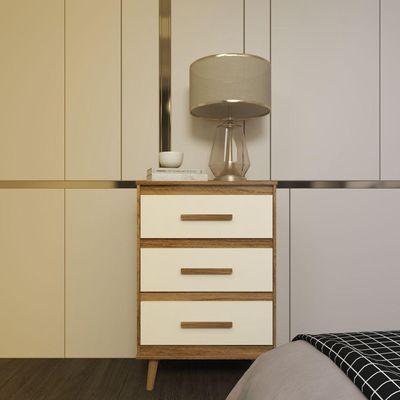 Cômoda Maya 3 Gavetas Com Puxadores E Pés Retro Design Moderno Quarto Savana Mobília Decor