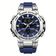 Relógio Masculino Display Luminoso Multifuncional Esportivo Pulseira De Silicone Azul Prata