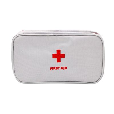 Primeiros Socorros Bolsa Organizador Emergencia Porta Medicamentos Cinza