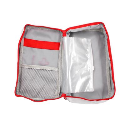 Primeiros Socorros Bolsa Organizador Emergencia Porta Medicamentos Cinza