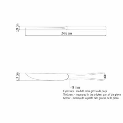 Faca Para Churrasco Tramontina Vicenza Forjada Em Aço Inox