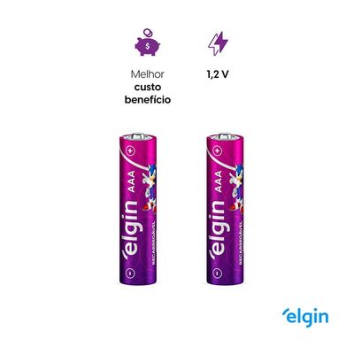 Pilha Recarregável AAA Palito 900mah Blister Com 4 Unidades