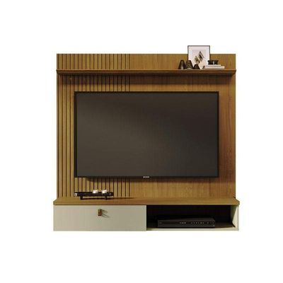 Estante Home Theater Suspenso íris Com Aparador Para Sala Buffet Mônaco Cumaru Opala - Madetec