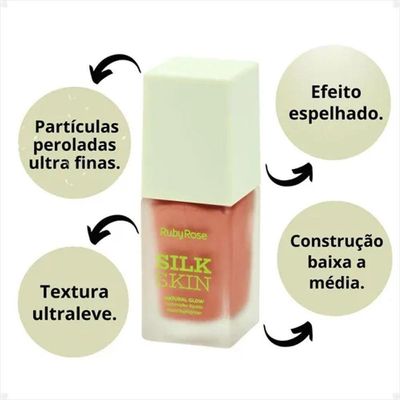 Ruby Rose Iluminador Silk Skinhbf1601 24ml Cor: Golden Halo