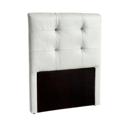 Cabeceira Estofada Solteiro Alice Nature Material Sintético Branco 88x136