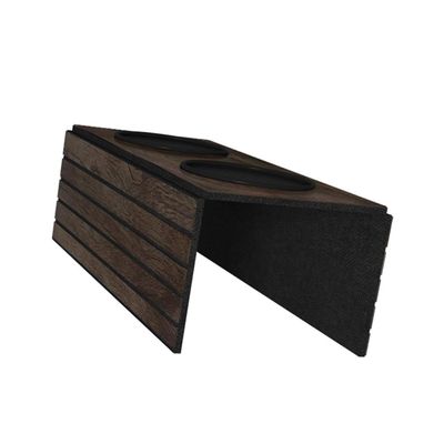 Kit 05 Esteiras Bandeja Com Suporte Para Copos Para Sofá MDF Tabaco - Gran Belo