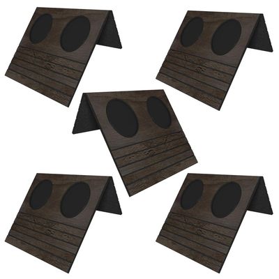 Kit 05 Esteiras Bandeja Com Suporte Para Copos Para Sofá MDF Tabaco - Gran Belo