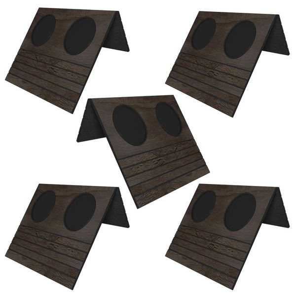 Kit 05 Esteiras Bandeja Com Suporte Para Copos Para Sofá MDF Tabaco - Gran Belo
