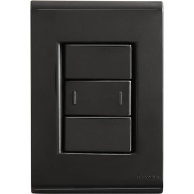 Conjunto 4x2 com 1 Interruptor Paralelo 10 A 250 V Tramontina Liz Grafite