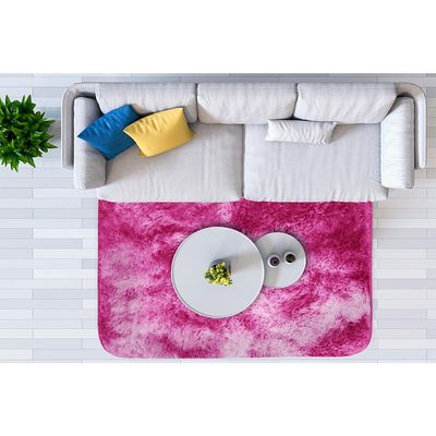 Tapete Spazio Basic  200 X 150cm Rosa Marmorizado Ornare