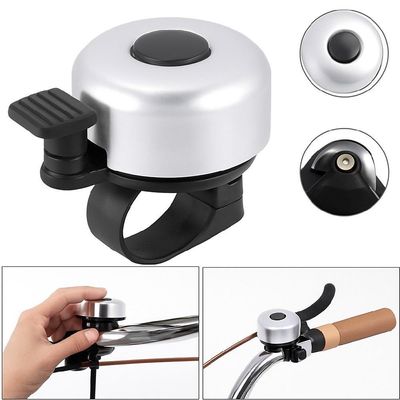 Campainha Sino Bicicleta Retrô Metálico Som Tradicional Design Clássico Prata