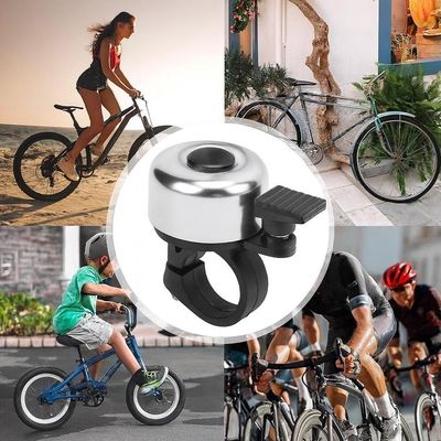 Campainha Sino Bicicleta Retrô Metálico Som Tradicional Design Clássico Prata