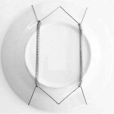 Suporte Gancho Mola Dourada Prato Decorativo Parede Pendurar Pires 11 A 15cm