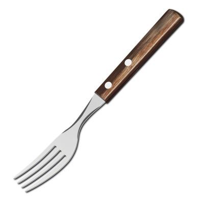 Garfo De Mesa Em Inox Polywood Castanho - 21102490 - Tramontina