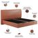 Cama King Baú Flutuante Com Cabeceira 195cm Spazio S04 Couríssimo Telha - Lyam Decor