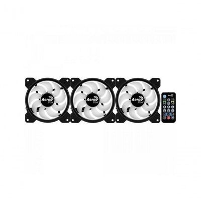Kit 3 Coolers Aerocool Saturn 12 Pro Argb + Hub + Controle