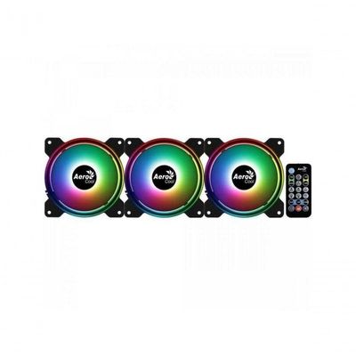 Kit 3 Coolers Aerocool Saturn 12 Pro Argb + Hub + Controle