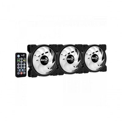 Kit 3 Coolers Aerocool Saturn 12 Pro Argb + Hub + Controle