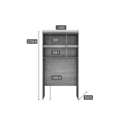 Modulado De Quarto Armário Ponte Aéreo Casal Rizon-linea C- 3 Portas Cumaru-fendi 25 - Novo Horizonte
