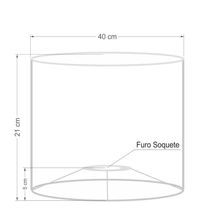 Cúpula Abajur E Luminária Cilíndrica Vivare Cp-7018 ø40x25cm - Bocal Nacional Branco