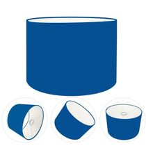 Cúpula Abajur E Luminária Cilíndrica Vivare Cp-7018 ø40x25cm - Bocal Nacional Azul-marinho
