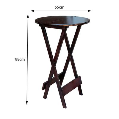 Mesa De Madeira Bistrô Dobravel Imbuia - Marrom