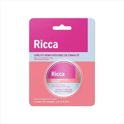 Ricca Lenço Umedecido Removedor De Esmalte 32un