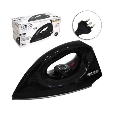 Ferro De Passar à Seco Soft Preto Base Cerâmica 1000w 110V