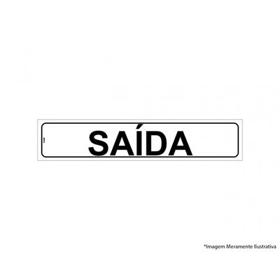Placa Sinal.Pvc 05X25Cm Saida Ref2402