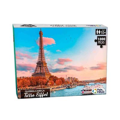 Quebra-Cabeça - 1000 peças - Torre Eiffel - Pais e Filhos