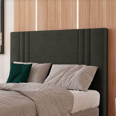Cabeceira Estofada Solteiro 90 Cm Diamante Veludo Marrom