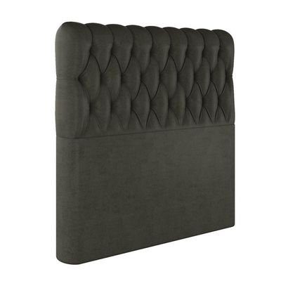 Cabeceira Estofada King 195 Cm Topázio Veludo Marrom