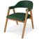 Kit 06 Cadeiras de Jantar e Estar Living Estofada Nadja L02 Couríssimo Verde Musgo - Lyam Decor