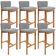 Kit 06 Banquetas Alta Para Cozinha Sala de Jantar Bar Dara L02 Bouclê Cinza - Lyam Decor