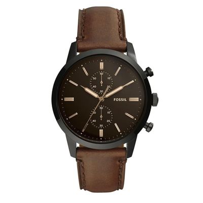 Relógio Fossil Masculino Ref: Fs5437/0mn Cronógrafo Black