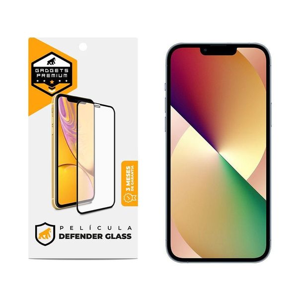 Película Defender Glass para iPhone 13 Pro - Preta - Gshield Película Defender Glass para iPhone 13 Pro - Preta - Gshield