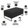 Puff Decorativo Sala De Estar Cléo 90cm Base De Ferro Preto W01 Bouclê Preto - Lyam Decor