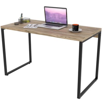 Mesa Para Escritório Home Office Estilo Industrial Form C01 120 cm Carvalho - Lyam Decor