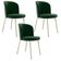 Kit 3 Cadeiras Sala de Jantar Estofada Gavi Arena L02 Couríssimo Verde Musgo - Lyam Decor