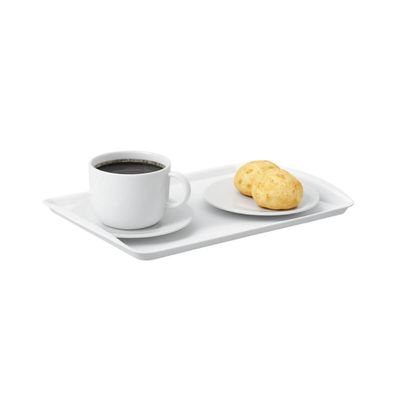 Bandeja de Self Service Branca 34,5x23,5cm Plástico Coza Uno Horeca Servir Fast Food